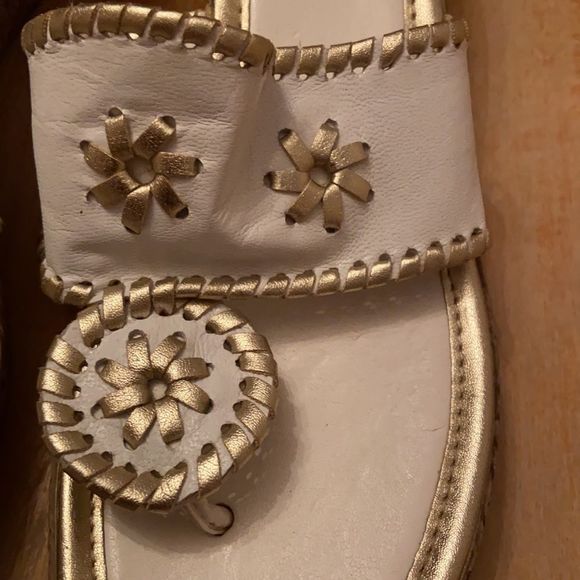 A. GIANNETTI Italian Leather Wedge Espadrille Thong Sandals - Picture 3 of 11